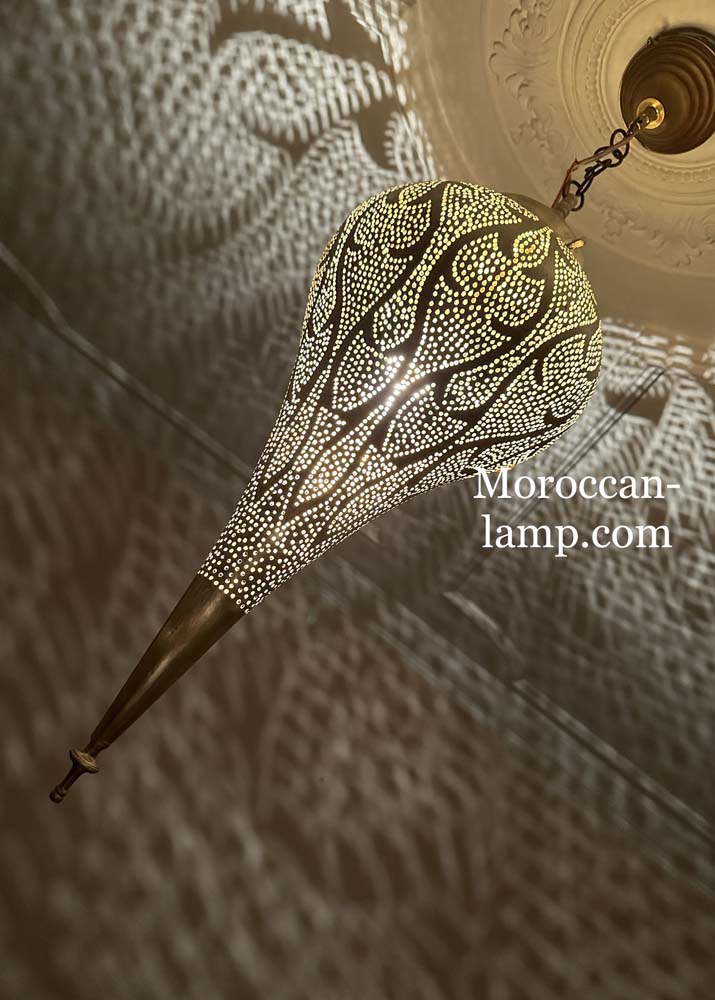 Lustre en laiton marocain de lumière pendante - Depuis